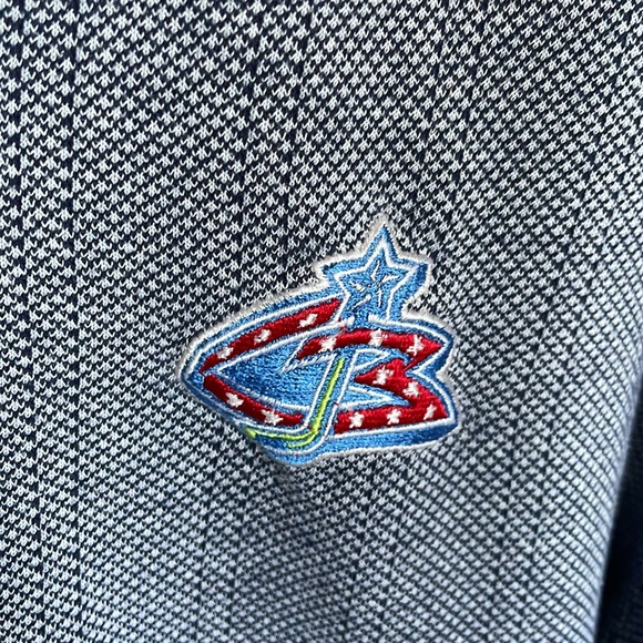 🏒 Vintage Columbus Blue Jackets Knit Polo - Oversized NHL Team Shirt - Picture 3 of 6